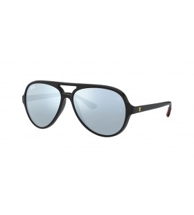 Ray-Ban RB4125M Scuderia Ferrari Collection M (57 - 14) with Silver lenses and Black frame Sunglasses
