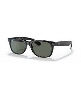 Ray-Ban RB2132F New Wayfarer Classic M (55 - 18) with Green lenses and Black frame Sunglasses