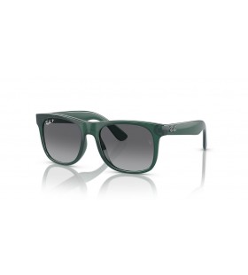 Ray-Ban RB9069S Justin Kids S (48 - 16) with Grey lenses and Green frame Sunglasses