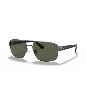 Ray-Ban RB3663 XL (60 - 17) with Green lenses and Silver frame Sunglasses