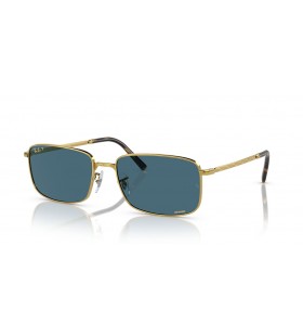 Ray-Ban RB3717 XL (57 - 18) with Blue lenses and Gold frame Sunglasses