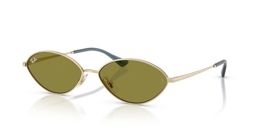 Ray-Ban RB3757 Kai Bio-Base de L (56 - 15), de cor Verde, lentes e moldura de Ouro Óculos de sol