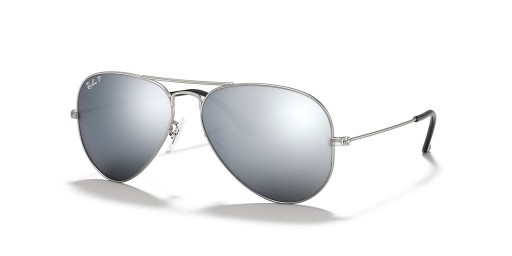 Ray-Ban RB3025 Aviator Espelho XL (58 - 14) com lentes Cinza e Prata armação Óculos de sol