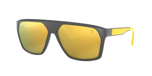 Ray-Ban RB4309M Scuderia Ferrari Coleção L (60 - 13) com Ouro e lentes Cinza armação Óculos de sol