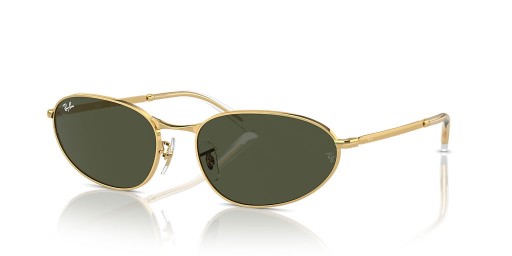 Ray-Ban RB3734 L (56 - 18), de cor Verde, lentes e moldura de Ouro Óculos de sol