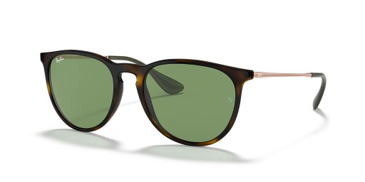 Ray-Ban RB4171 Erika Mistura de Cores M (54 - 18), de cor Verde, lentes e Tartaruga armação Óculos de sol