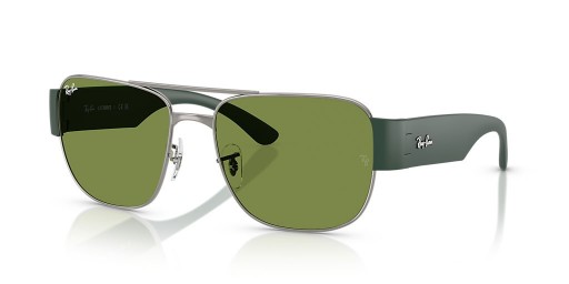 Ray-Ban RB3756 XXL (59 - 18), de cor Verde, lentes e moldura de Prata Óculos de sol