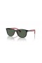 Ray-Ban RB9077S Crianças Bio-Base de L (49 - 16), de cor Verde, lentes e Preto armação Óculos de sol