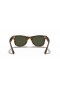 Ray-Ban RB4340 Wayfarer Facilidade M (50 - 22), de cor Verde, lentes e Tartaruga armação Óculos de sol