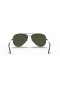 Ray-Ban RB3025 Aviator Large Metal II XXL (62 - 14), de cor Verde, lentes e Preto armação Óculos de sol