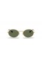 Ray-Ban RB3547N Oval Lentes Planas M (51 - 21), de cor Verde, lentes e moldura de Ouro Óculos de sol