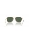 Ray-Ban RBR0102S Caravana Inversa XL (58 - 15), de cor Verde, lentes e moldura de Ouro Óculos de sol