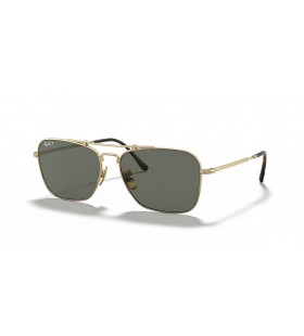 Ray-Ban RB8136M Caravana de Titânio XL (58 - 15), de cor Verde, lentes e moldura de Ouro Óculos de sol