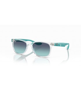 Ray-Ban RB9052S New Wayfarer CrianÃ§as A Pequena Sereia S (47 - 15) com lentes Azuis e Transparentes armaÃ§Ã£o Ã“culos de sol