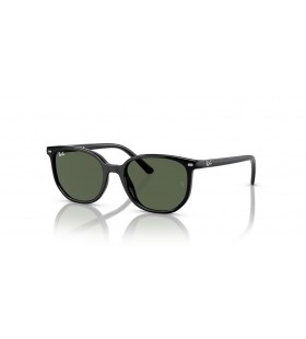 Ray-Ban RB9097S Elliot Crianças XS (46 - 16), de cor Verde, lentes e Preto armação Óculos de sol