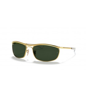 Ray-Ban RB3119M Olympian I Deluxe L (62 - 18), de cor Verde, lentes e moldura de Ouro Óculos de sol