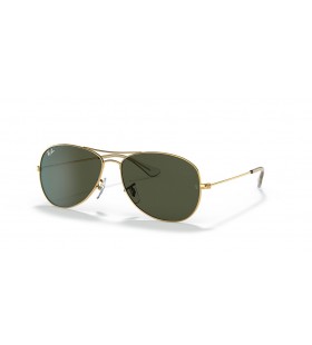 Ray-Ban RB3362 Cabine XL (59 - 14), de cor Verde, lentes e moldura de Ouro Ã“culos de sol
