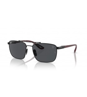 Ray-Ban RB3715M Scuderia Ferrari Coleção XXL (58 - 18) com lentes Cinza e Preto armação Óculos de sol