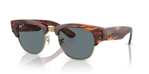 A Ray-Ban RB0316S Mega Clubmaster XL (53 - 21), a Kék lencse, Barna keret Napszemüveg