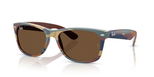 A Ray-Ban RB2132 Új Wayfarer Klasszikus M (55 - 18) Barna lencse, Barna keret Napszemüveg