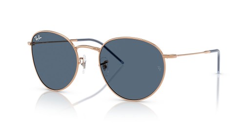 A Ray-Ban RBR0103S Kerek Fordított XL (55 - 21), a Kék lencse, Arany keret Napszemüveg