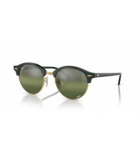 A Ray-Ban RB4246 Clubround Chromance M (51 - 19) Ezüst lencse, Zöld keret Napszemüveg