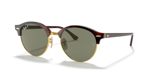 Ray-Ban RB4246 Clubround Clasaiceach M (51 - 19) le Glas lionsaí agus Turtar fráma Sunglasses