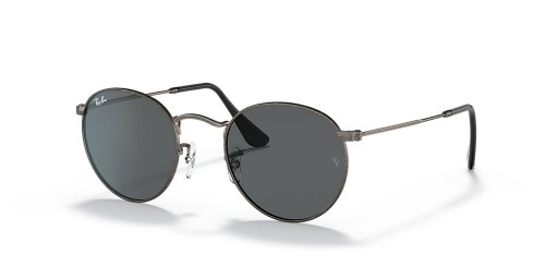 Ray-Ban RB3447 Bhabhta Miotail Antiqued S (50 - 21) le lionsaí Liath agus Óir fráma Sunglasses