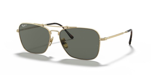 Ray-Ban RB8136M Carbhán Tíotáiniam XL (58 - 15) le Glas lionsaí agus Óir fráma Sunglasses