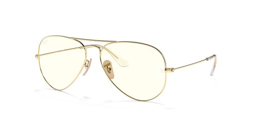 Ray-Ban RB3025 the Aviator Soiléir Cinn XXL (62 - 14) le lionsaí Liath agus Óir fráma Sunglasses