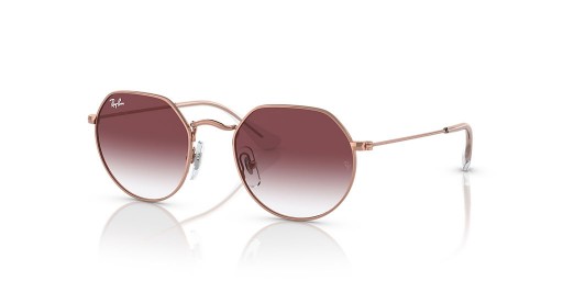 Ray-Ban RB9565S Jack Páistí M (47 - 19) le Violet lionsaí agus Bándearg fráma Sunglasses