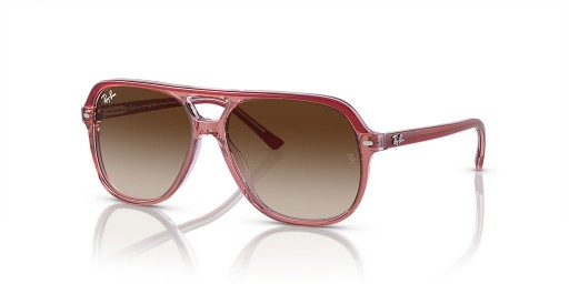 Ray-Ban RB9096S Bille Páistí XS (49 - 13) le lionsaí Donn agus Dearg fráma Sunglasses