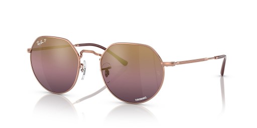Ray-Ban RB3565 Jack Chromance L (53 - 20) le lionsaí Dearg agus Bándearg fráma Sunglasses