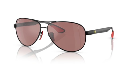 Ray-Ban RB8331M Scuderia Ferrari Bailiúchán XL (61 - 13) le Hairgead lionsaí agus Dubh fráma Sunglasses