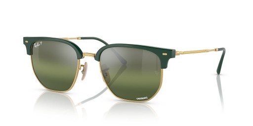 Ray-Ban RB4416 Nua Clubmaster XL (53 - 20) le Hairgead lionsaí agus Glas fráma Sunglasses