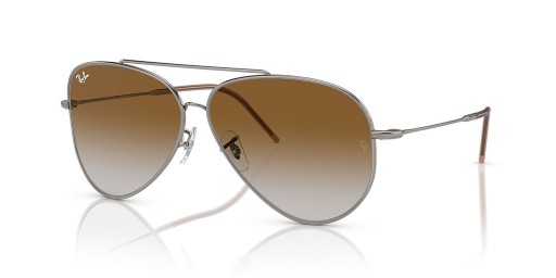 Ray-Ban RBR0101S the Aviator Droim ar ais L (59 - 11) le lionsaí Donn agus Óir fráma Sunglasses