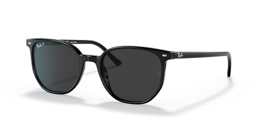 Ray-Ban RB2197 Elliot S (52 - 19) le lionsaí Dubh agus Dubh fráma Sunglasses