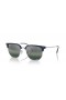 Ray-Ban RB4416 Nua Clubmaster XL (53 - 20) le Hairgead lionsaí agus Gorm fráma Sunglasses
