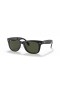Ray-Ban RB4105 Folding Wayfarer Clasaiceach XL (54 - 20) le Glas lionsaí agus Dubh fráma Sunglasses