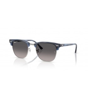 Ray-Ban RB3016 Clubmaster L (51 - 21) le lionsaí Liath agus Gorm fráma Sunglasses