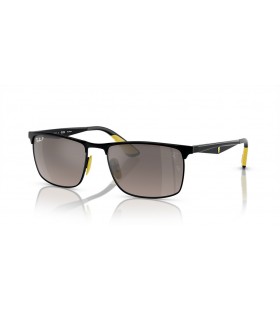 Ray-Ban RB3726M Scuderia Ferrari Bailiúchán XL (57 - 18) le lionsaí Liath agus Dubh fráma Sunglasses