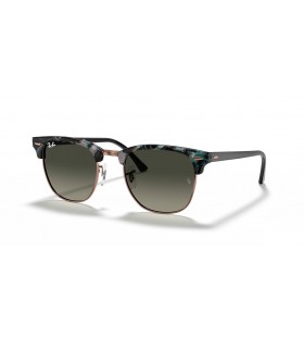 Ray-Ban RB3016 Clubmaster Fleck L (51 - 21) le lionsaÃ­ Liath agus Liath frÃ¡ma Sunglasses