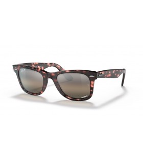 Ray-Ban RB2140 Bunaidh Wayfarer Chromance L (50 - 22) le Hairgead lionsaí agus Bándearg fráma Sunglasses