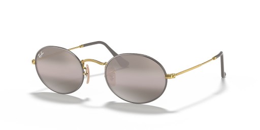 Ray-Ban RB3547 Ovale in Metallo XL (54 - 21) con lenti Grigio e Grigio cornice Occhiali da sole
