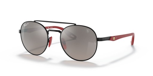 Ray-Ban RB3696M Scuderia Ferrari Collezione S (51 - 20) con lenti Grigio e Nero frame Occhiali da sole