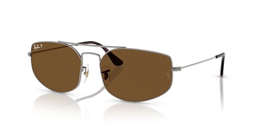Ray-Ban RB3845 Explorer V XXL (60 - 17) con lenti Brown, Silver frame Occhiali da sole