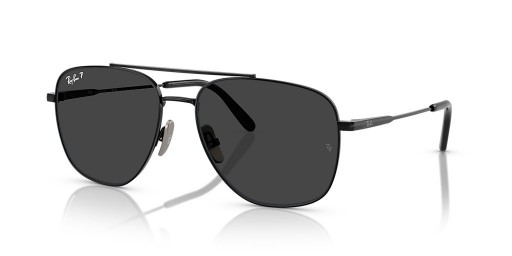 Ray-Ban RB8097 William Titanio XL (59 - 17) con lenti Nere e Nero frame Occhiali da sole