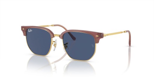 Ray-Ban RB9116S Nuovo Clubmaster Bambini XL (47 - 17) con lenti Blu e Rosa frame Occhiali da sole