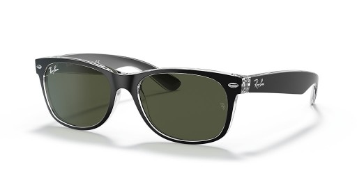 Ray-Ban RB2132 New Wayfarer Colori Mix M (55 - 18) con lenti Verde e telaio Nero Occhiali da sole