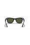 Ray-Ban RB2140F Original Wayfarer Classic L (52 - 22) con lenti Verde e telaio Nero Occhiali da sole